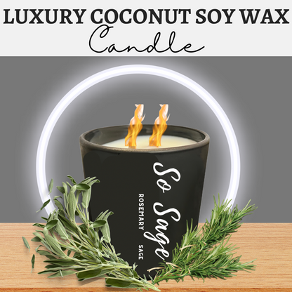 So Sage Luxurious Coconut Soy Wax Candle